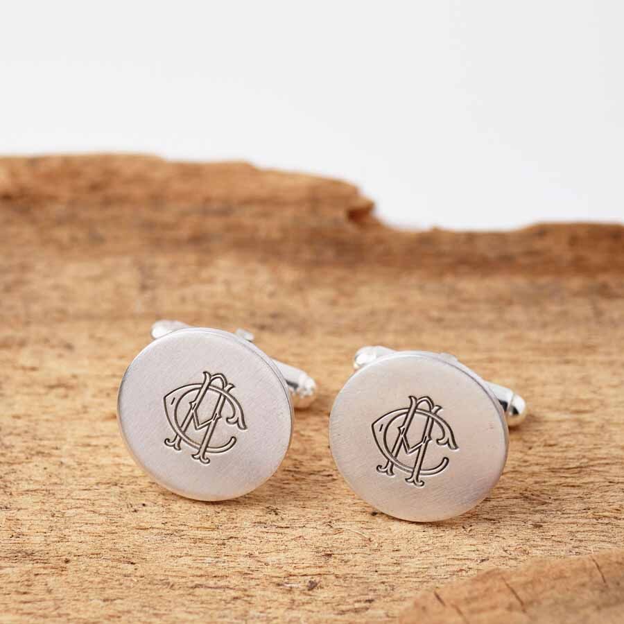 Sterling Silver Personalised Entwined Initial Cufflinks 