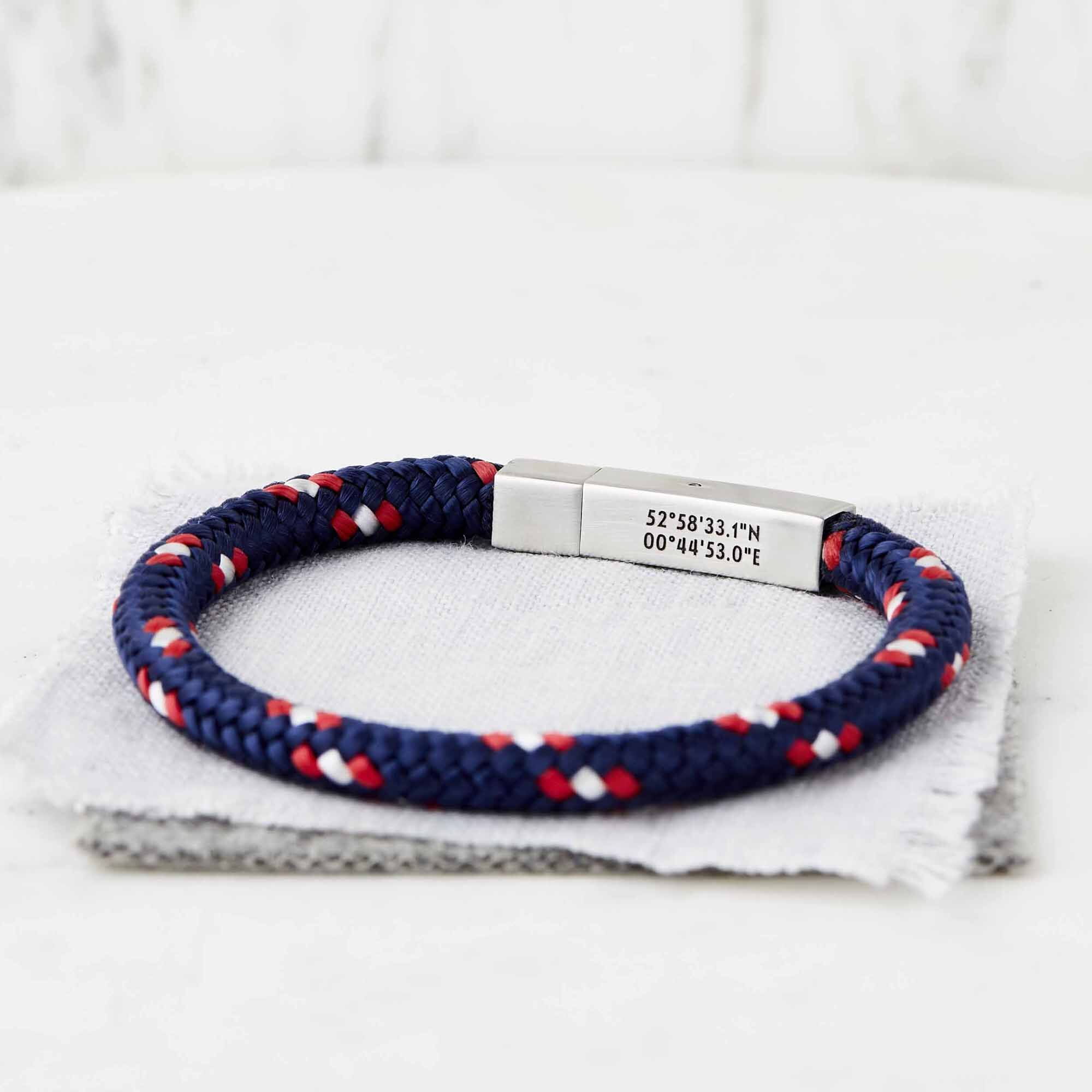 Coordinates Infinity Bracelet for Him | Rugged Gifts
