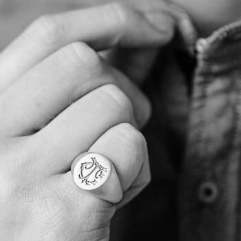 Amazon.com: Oyalma Engrave A-Z Initial Signet Ring For Men Punk Vintage  Gold Letter Ring Couple Wedding Jewelry Anillos - O - Gold-color-65144 :  Clothing, Shoes & Jewelry